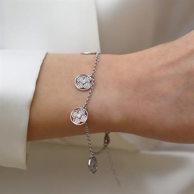 Yonca Bvlgari Zirkon Taşlı Gümüş Bileklik