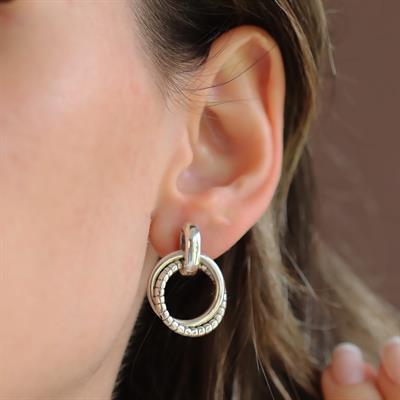 Yuvarlak Gümüş Küpe