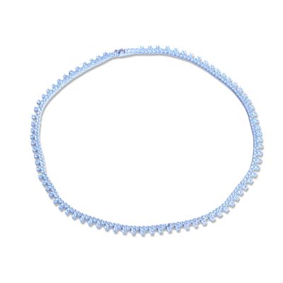 Zirkon Taşlı Su Yolu Gümüş Kolye