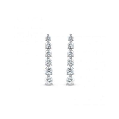 Zirkon Taşlı Su Yolu Gümüş Küpe