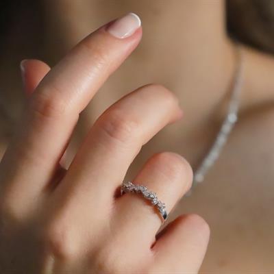 Zirkon Taşlı Zarif 925 Ayar Gümüş Set 