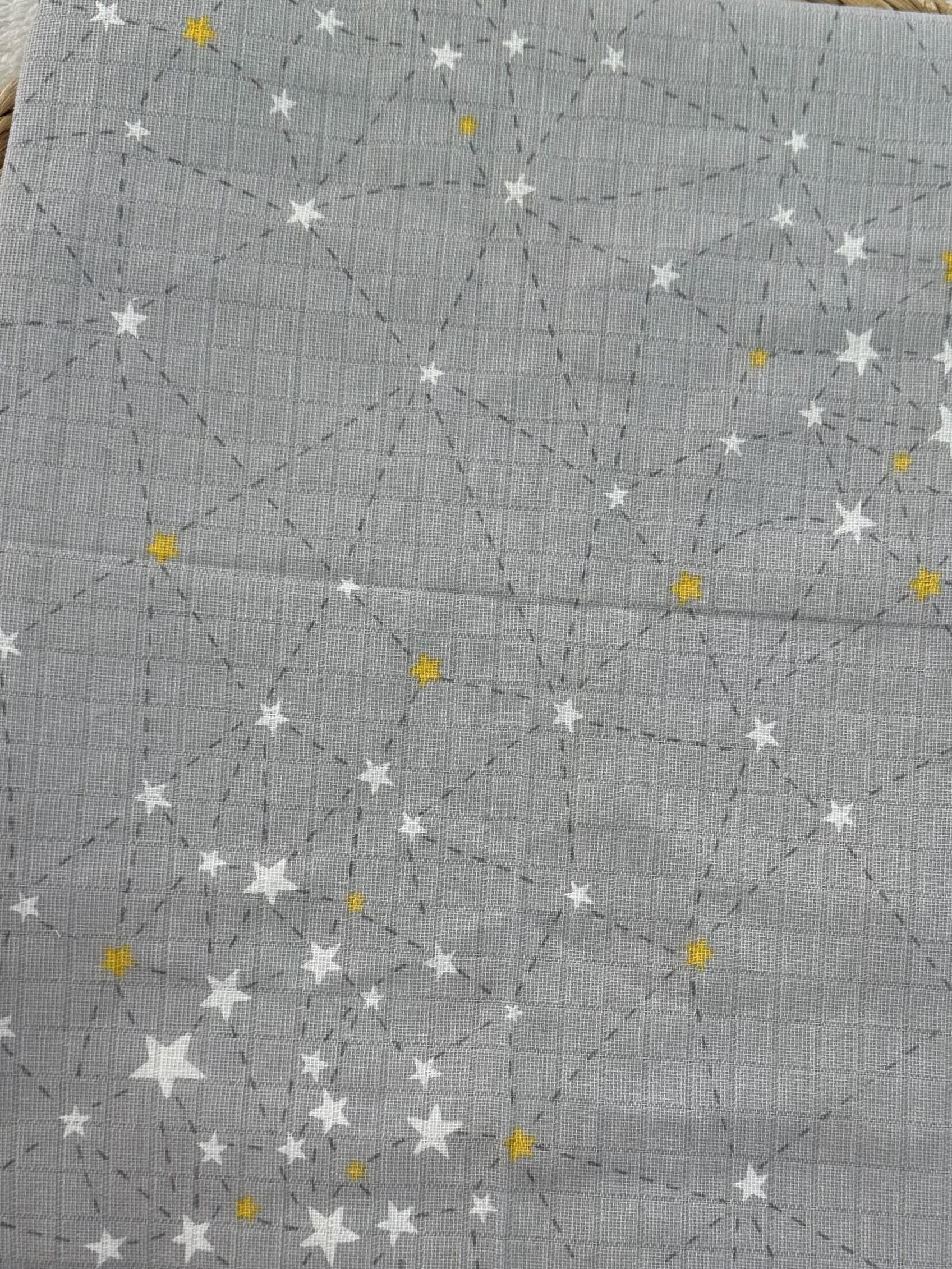 Desenli Tek Kat Müslin Bebek Battaniyesi Örtüsü 84x87 Cm