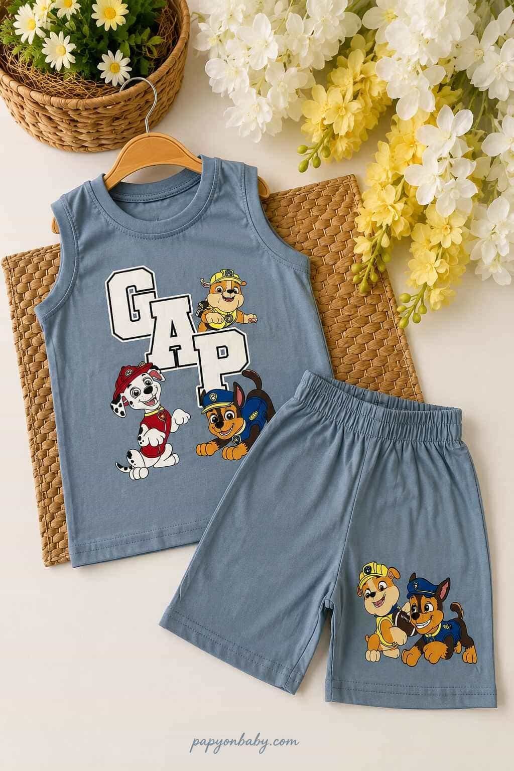 Paw Patrol Baskılı Erkek Çocuk Atlet Şort Takım (%100 Pamuk)(3-4/4-5/5-6/7-8/9-10 Yaş)