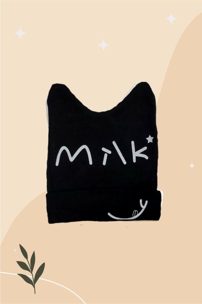 Milk Yazılı 3lü Penye Bere Seti (28 Cm)