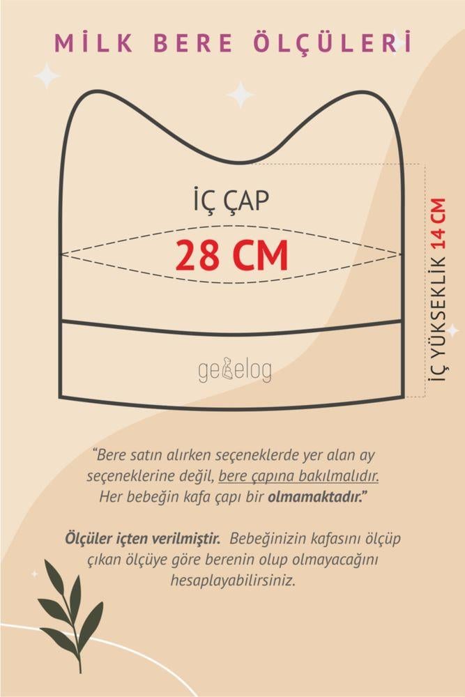 Milk Yazılı 3lü Penye Bere Seti (28 Cm)