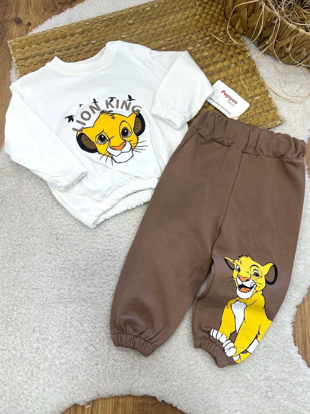 Lion King Baskılı 2ip Erkek Bebek Takım (6-9/9-12/12-18/18-24 Ay)