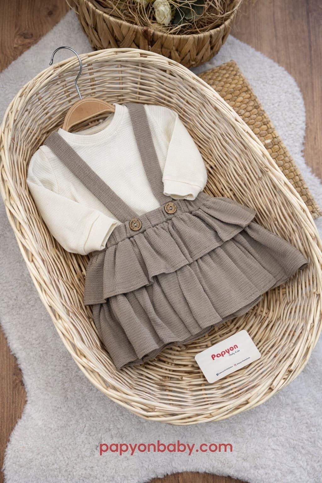 Badili Kat Kat Etekli Kız Bebek Takım (3-6/6-9/9-12/12-18 Ay)