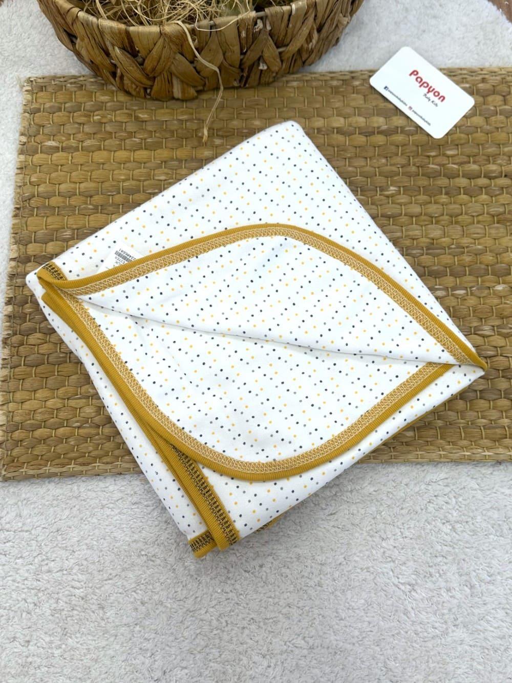 Puanlı Çift Kat Penye Bebek Kundak Battaniye 90x100 Cm