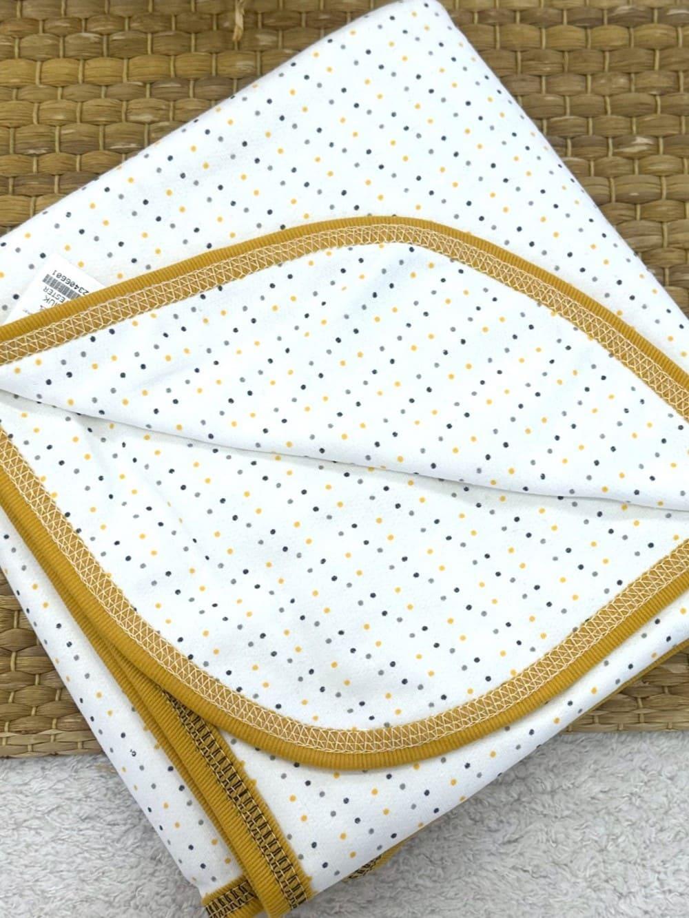 Puanlı Çift Kat Penye Bebek Kundak Battaniye 90x100 Cm