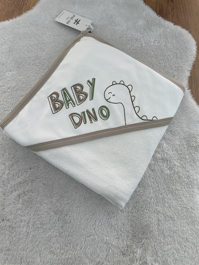 Baby Dino Baskılı Erkek Bebek Havlu 85x100 Cm