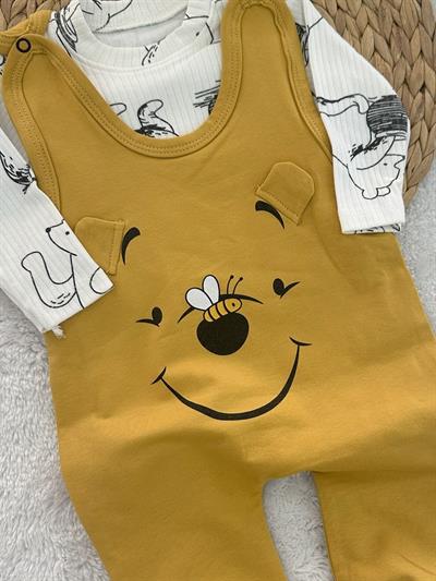Arılı Ayı Surat Erkek Bebek Badili Salopet Takım 0-3/3-6/6-9/9-12 Ay