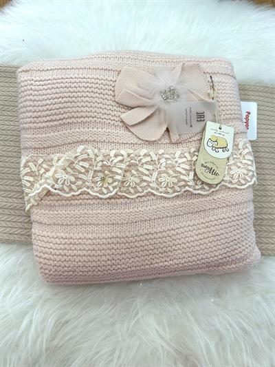 Güpürlü Organik Kuzu Yünü Triko Welsoft Bebek Battaniyesi 100x110 Cm (Ürün Videosu Açıklamada)