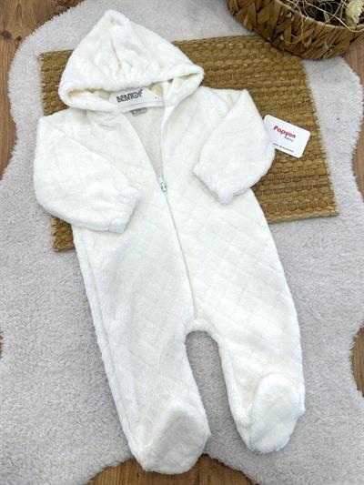 Peluş Kapşonlu Kozmonot Uniseks Bebek Tulum (3-6/6-9/9-12 Ay)