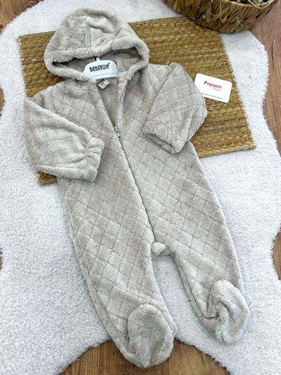 Peluş Kapşonlu Kozmonot Uniseks Bebek Tulum (3-6/6-9/9-12 Ay)