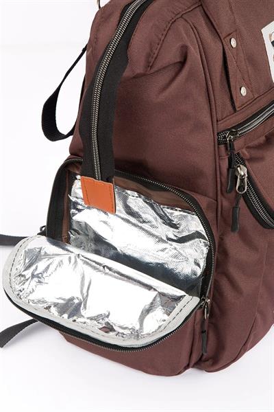 Bebek Bakım Sırt Çantası Termos Bölmeli Metal Kancalı Puset Askı Aparatlı Lüx Model