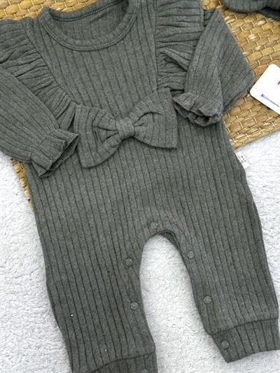 Fırfırlı Fiyonklu Fitilli Kız Bebek Tulum (0-3/3-6/6-9/9-12 Ay)