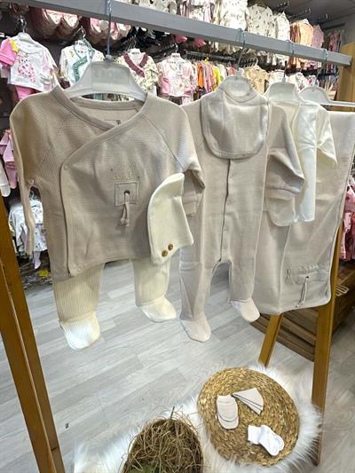 Natural Waffle Yenidoğan Erkek Bebek 10lu Hastane Çıkış Seti (Video Açıklamada)