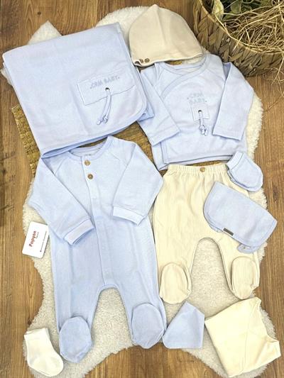 Natural Waffle Yenidoğan Erkek Bebek 10lu Hastane Çıkış Seti (Video Açıklamada)