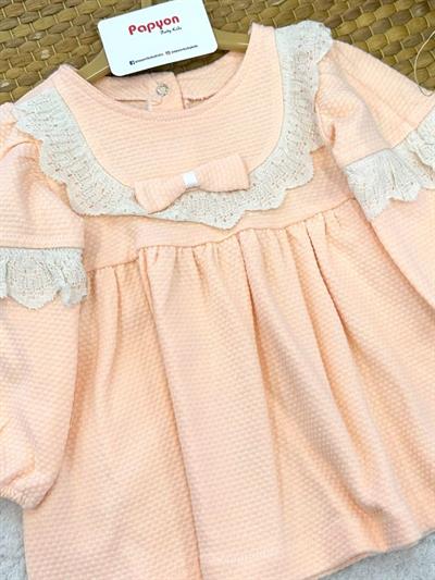 Dantel Detaylı Kız Bebek Kapitone Elbise (6-9/9-12/12-18/18-24 Ay)