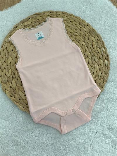 Dantelli Kız Bebek Çıtçıtlı Badi Zıbın 0-3/3-6/6-9/9-12/12-18/18-24 Ay