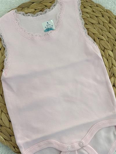 Dantelli Kız Bebek Çıtçıtlı Badi Zıbın 0-3/3-6/6-9/9-12/12-18/18-24 Ay