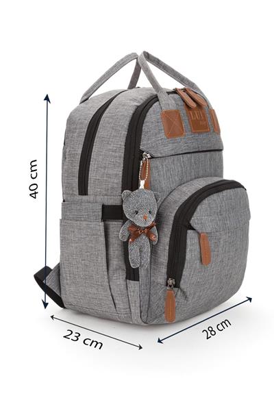 Anne Bebek Bakım Sırt Çantası Biberon Termos Gözlü Puset Askılı