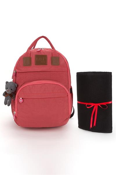 Anne Bebek Bakım Sırt Çantası Biberon Termos Gözlü Puset Askılı