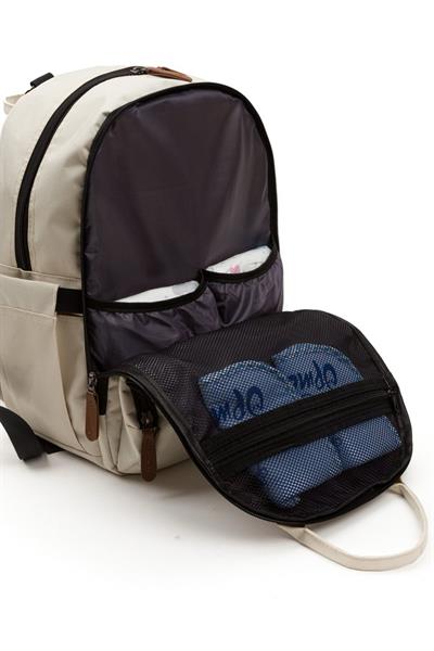 Anne Bebek Bakım Sırt Çantası Biberon Termos Gözlü Puset Askılı