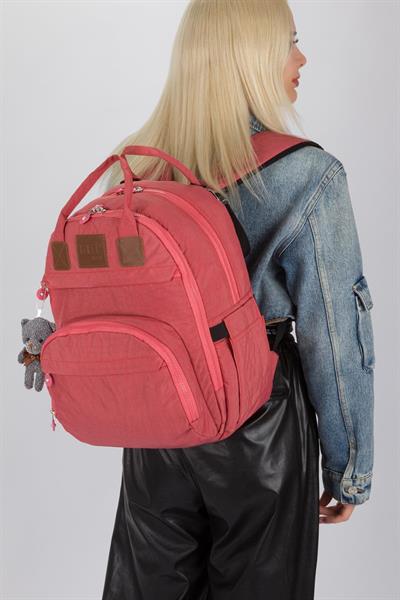 Anne Bebek Bakım Sırt Çantası Biberon Termos Gözlü Puset Askılı