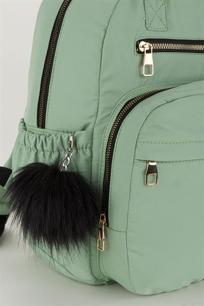 Bondit Kumaş Anne Bebek Bakım Sırt Çantası Biberon Termos Gözlü