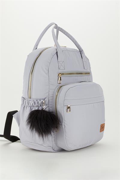 Bondit Kumaş Anne Bebek Bakım Sırt Çantası Biberon Termos Gözlü