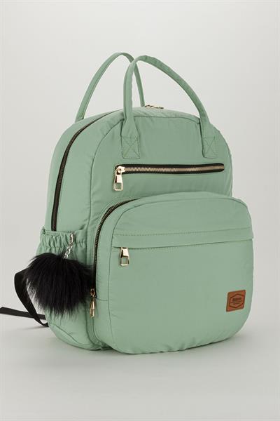 Bondit Kumaş Anne Bebek Bakım Sırt Çantası Biberon Termos Gözlü