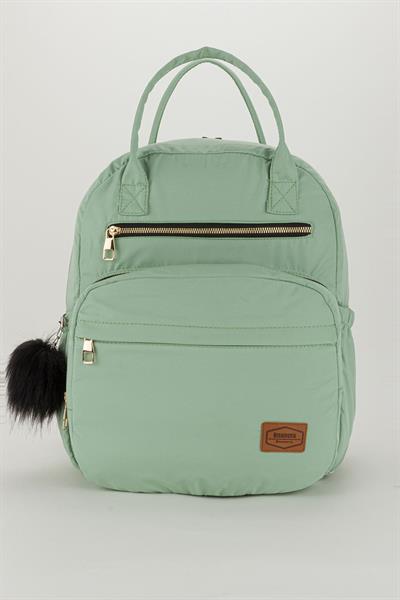 Bondit Kumaş Anne Bebek Bakım Sırt Çantası Biberon Termos Gözlü