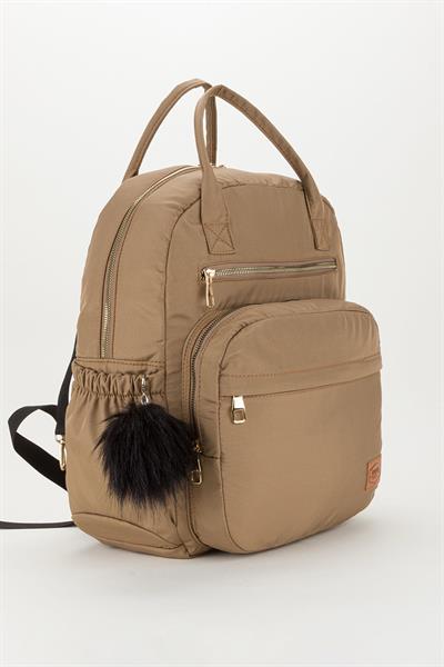 Bondit Kumaş Anne Bebek Bakım Sırt Çantası Biberon Termos Gözlü