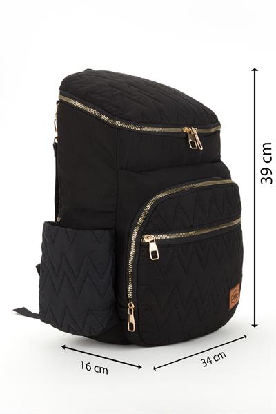 Gogo Bondit Kumaş Biberon Termos Gözlü Bebek Bakım Sırt Çantası