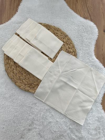 Jakarlı Penye 10lu Ağız Silme Mendili 28X27 Cm