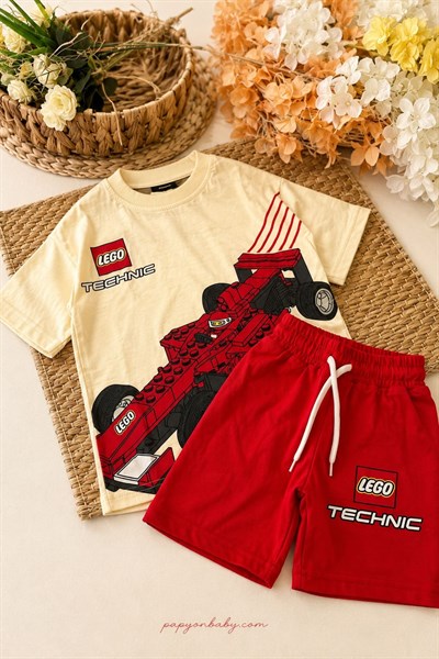 Lego Technic Baskılı Erkek Çocuk Şortlu Takım (%100 Pamuk)(3-4/4-5/5-6/7-8/9-10 Yaş)