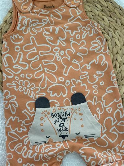 Leaves 2ip Yazlık Erkek Bebek Salopet Tulum 3-6/6-9/9-12/12-18 Ay