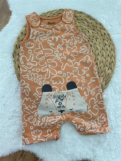 Leaves 2ip Yazlık Erkek Bebek Salopet Tulum 3-6/6-9/9-12/12-18 Ay