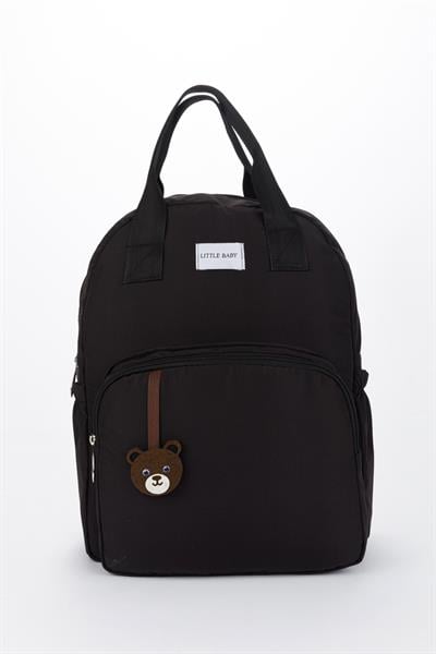 Ayıcık Aksesuarlı Anne Bebek Bakım Sırt Çantası Biberon Termos Gözlü