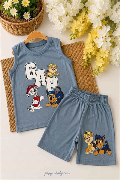 Paw Patrol Baskılı Erkek Çocuk Atlet Şort Takım (%100 Pamuk)(3-4/4-5/5-6/7-8/9-10 Yaş)