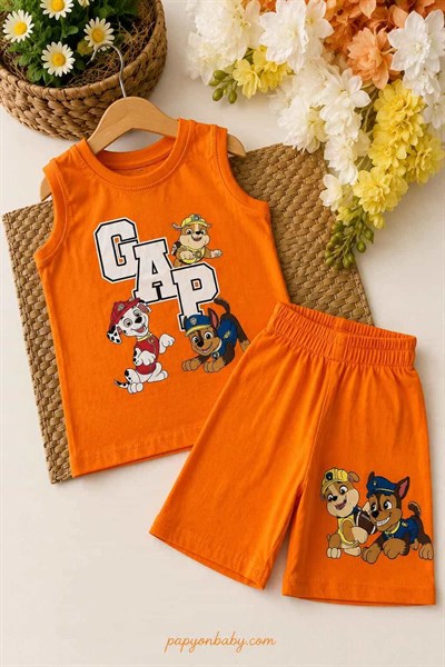 Paw Patrol Baskılı Erkek Çocuk Atlet Şort Takım (%100 Pamuk)(3-4/4-5/5-6/7-8/9-10 Yaş)