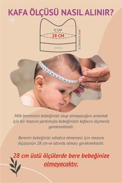 Milk Yazılı 3lü Penye Bere Seti (28 Cm)