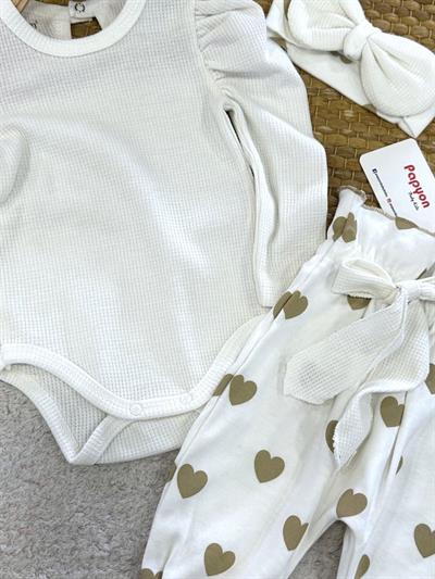 Karpuz Kol Kalpli Kız Bebek 3lü Takım (3-6/6-9/9-12/12-18 Ay)