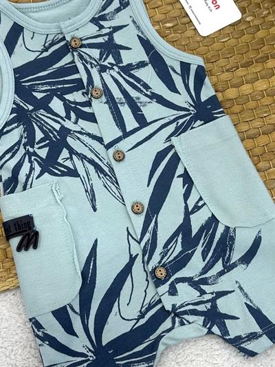 Blade Yaprak Cepli 2ip Erkek Bebek Askılı Tulum (3-6/6-9/9-12/12-18 Ay)