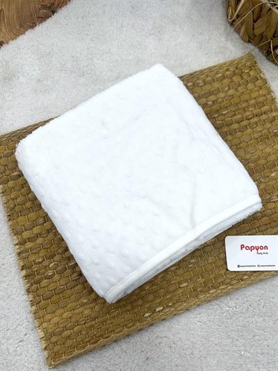 Nohut Desen Peluş Welsoft Bebek Battaniyesi 80x100 Cm