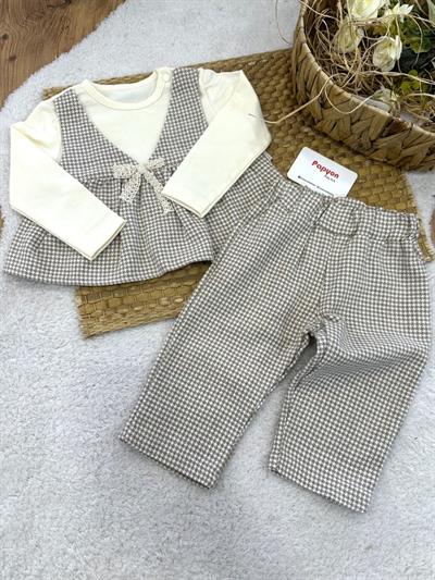 Kazayağı Desenli Kız Bebek 2li Takım (3-6/6-9/9-12/12-18 Ay)