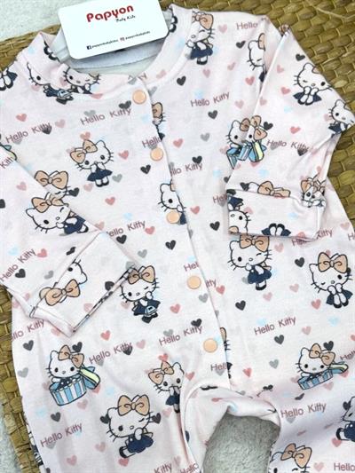 Hello Kitty Baskılı Kız Bebek Tulum (0-3/3-6/6-9/9-12 Ay)