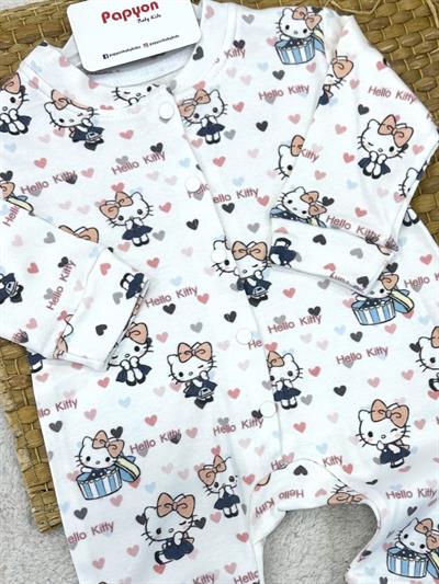 Hello Kitty Baskılı Kız Bebek Tulum (0-3/3-6/6-9/9-12 Ay)