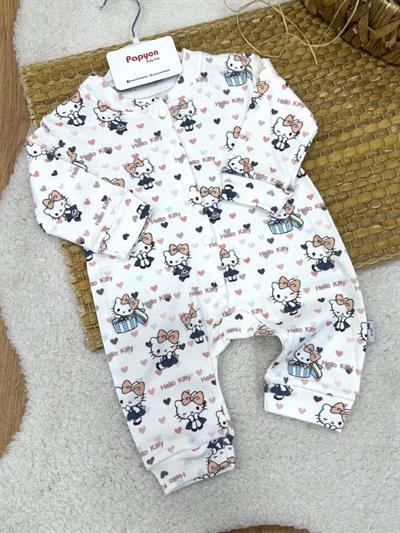 Hello Kitty Baskılı Kız Bebek Tulum (0-3/3-6/6-9/9-12 Ay)